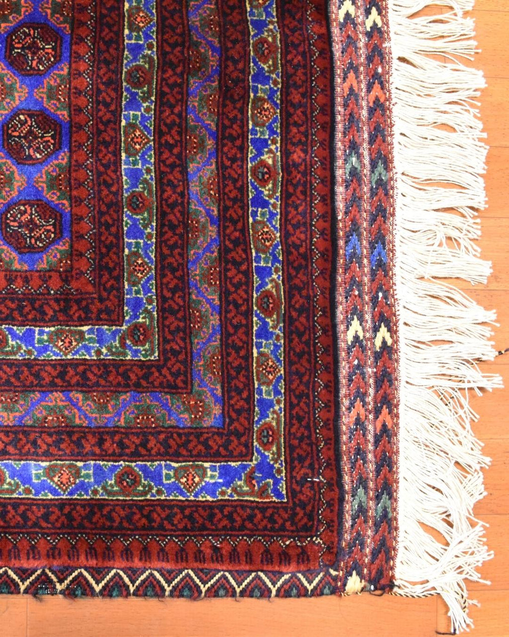 Afghan Bilcik Style Hand-Knotted Wool Rug 4' 7" x 6' 4"