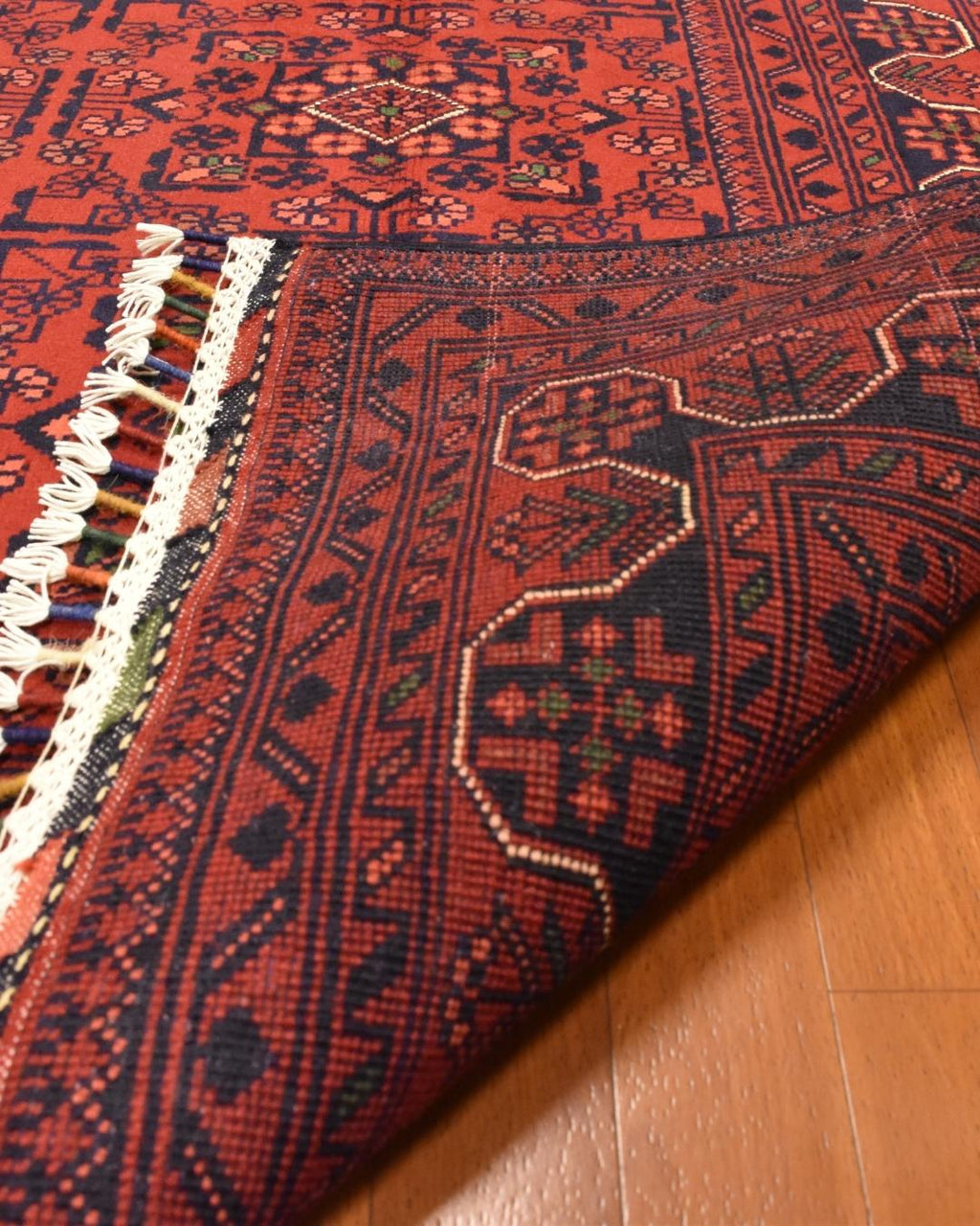 Afghan Hamyap Style Hand-Knotted Wool Rug 4' x 6' 1"