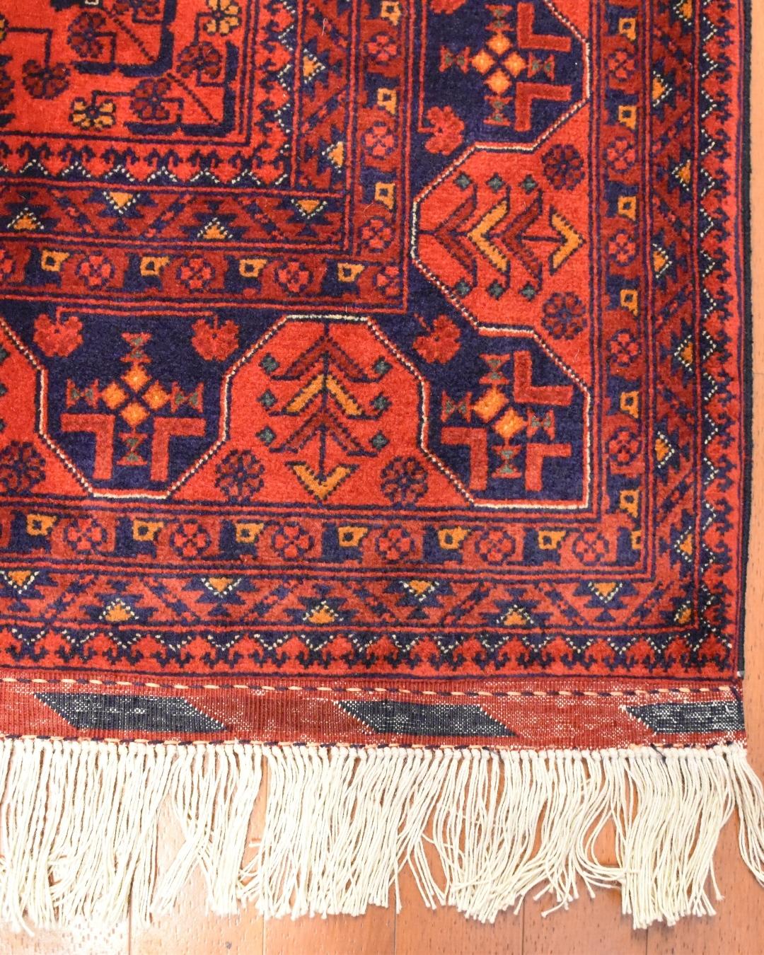Afghan Bilcik Style Hand-Knotted Wool Rug 4' 9" x 6' 5"