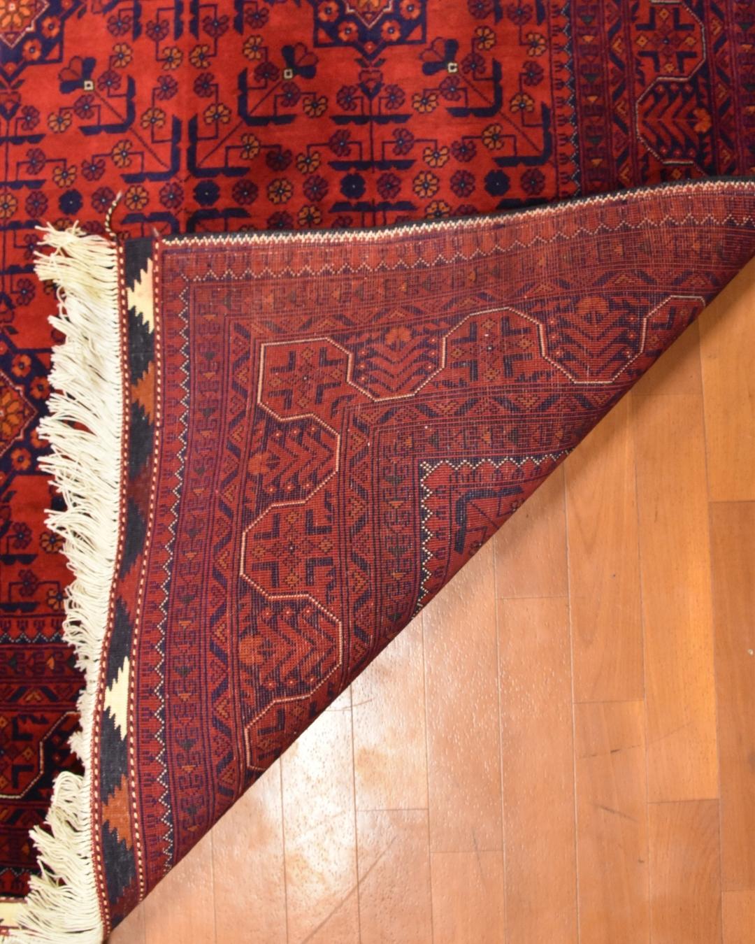 Afghan Bilcik Style Hand-Knotted Wool Rug 4' 8" x 6' 5"