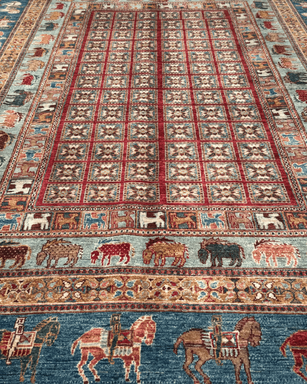 Pazyrk Hand-Knotted Wool Rug 6' 7" x 10'