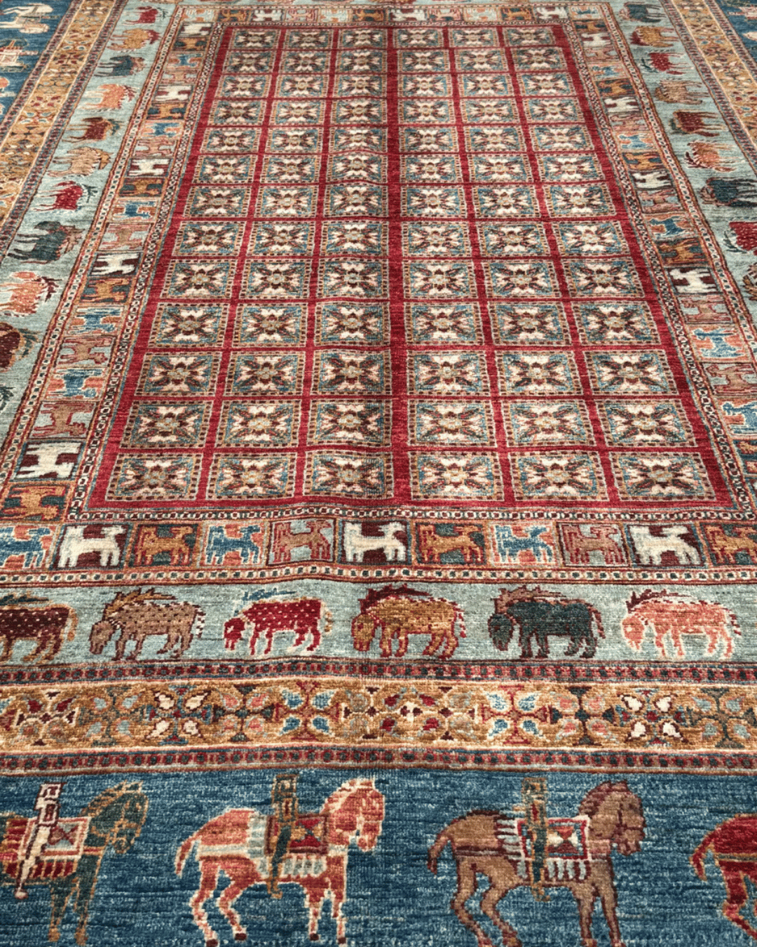 Pazyrk Hand-Knotted Wool Rug 6' 7" x 10'