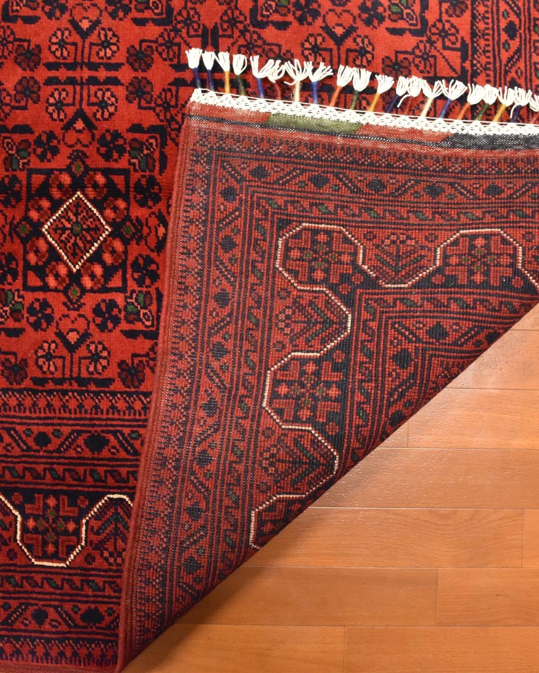 Afghan Hamyap Style Hand-Knotted Wool Rug 4' x 5' 9"