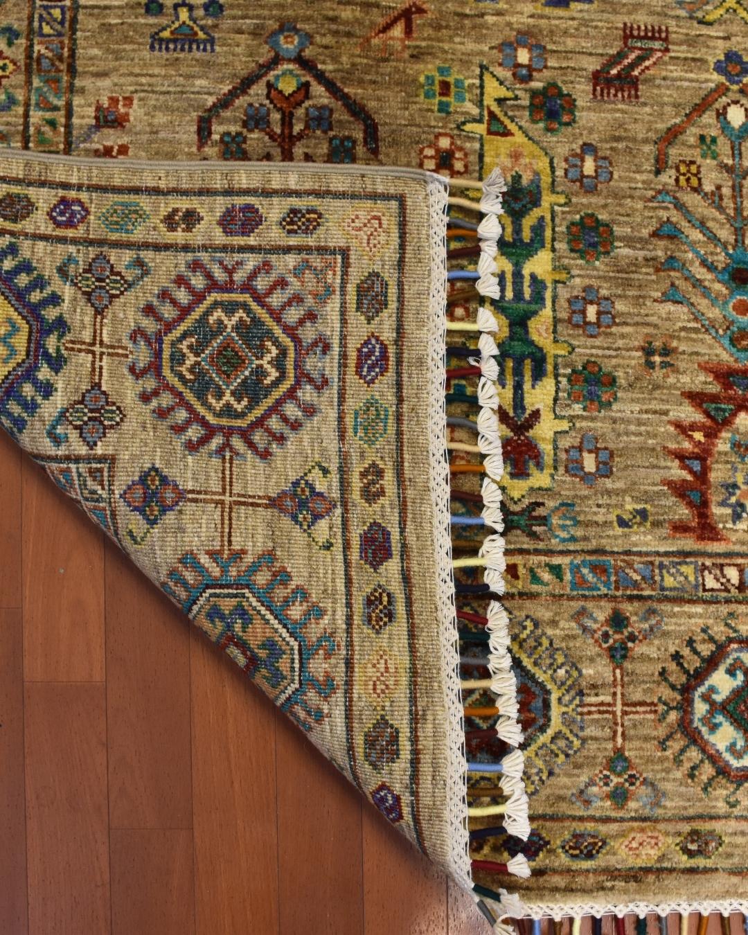 Sultani Hand-Knotted Wool Rug 5' 1" x 6' 9"