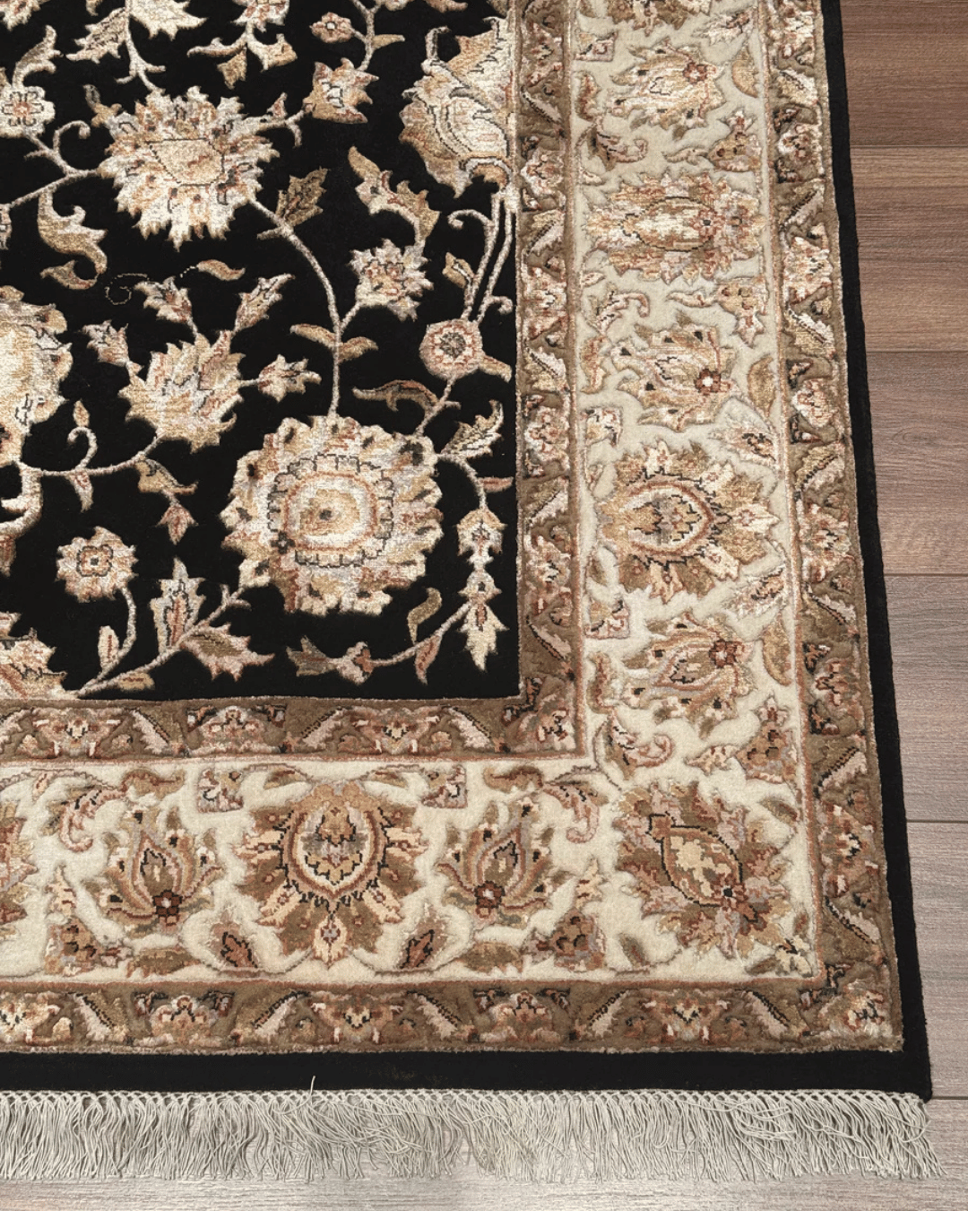 Ottoman Elegance Hand-Knotted Wool Rug 6' 5" x 9' 7"