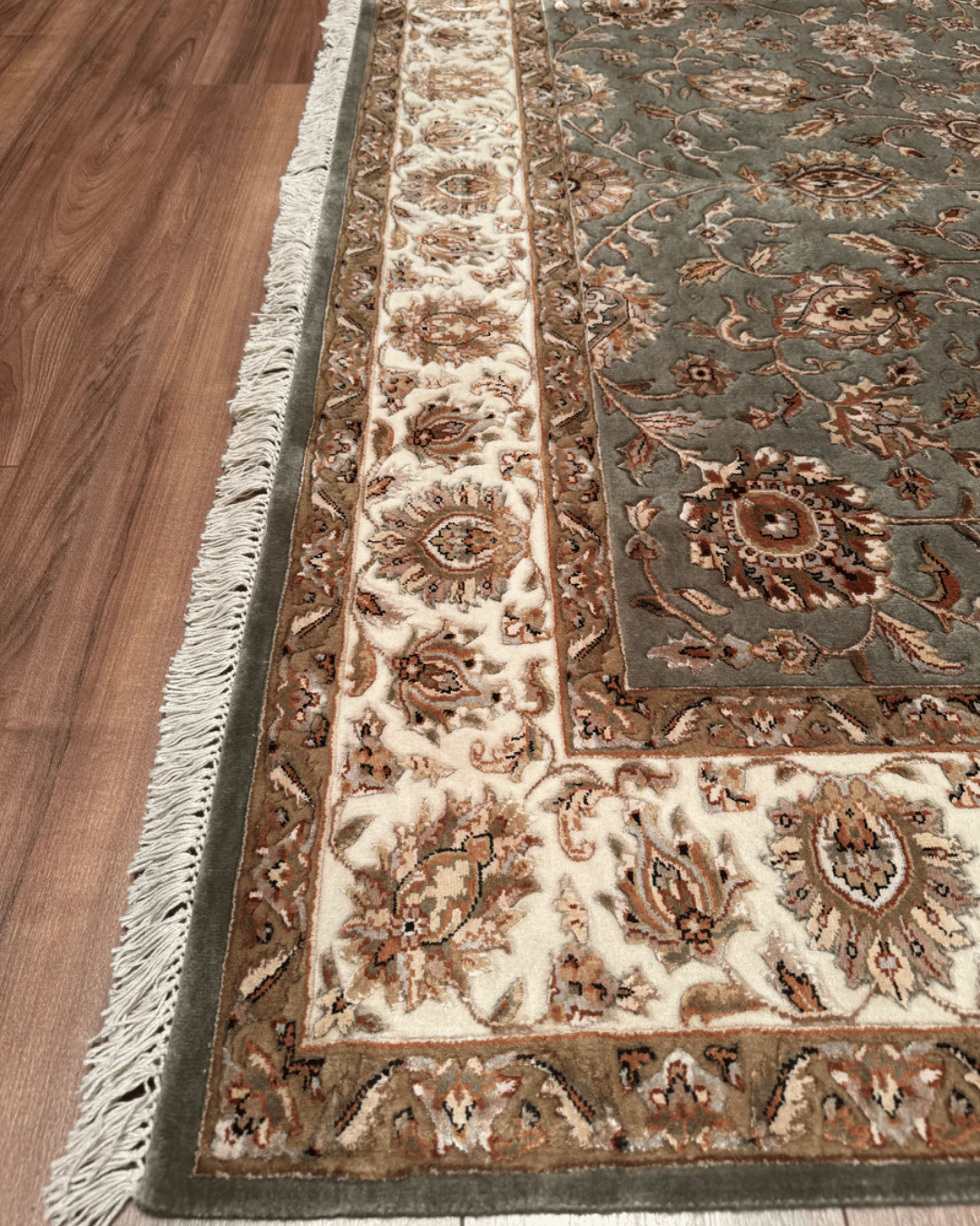 Ottoman Elegance Hand-Knotted Wool Rug 6' 6" x 9' 9"