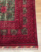 Tapis en laine style afghan 55 x 146 cm