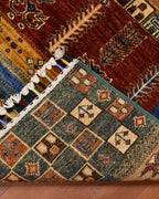 Sultani Hand-Knotted Wool Rug 4' x 5'