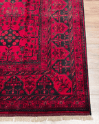 Handwoven Afghan Style Wool Rug 6' 6" x 9' 6"