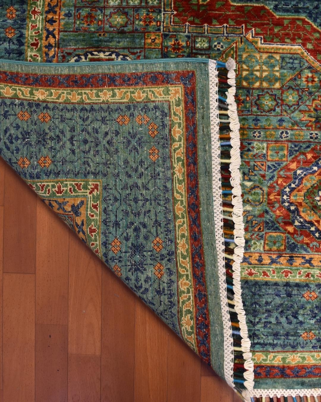 Mamluk Hand-Knotted Wool Rug 5' 1" x 6' 2"