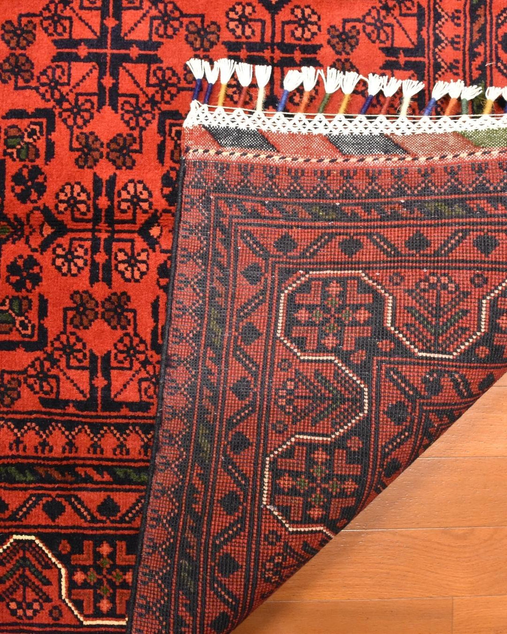 Afghan Hamyap Style Hand-Knotted Wool Rug 3' 9" x 5' 7"