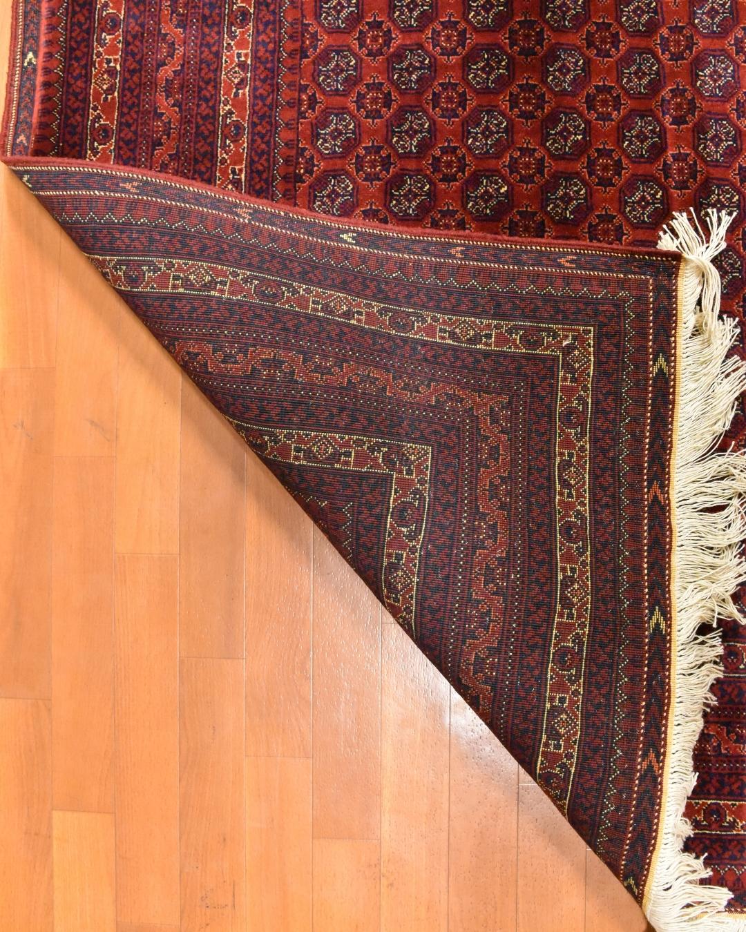 Afghan Bilcik Style Hand-Knotted Wool Rug 4' 7" x 6' 5"