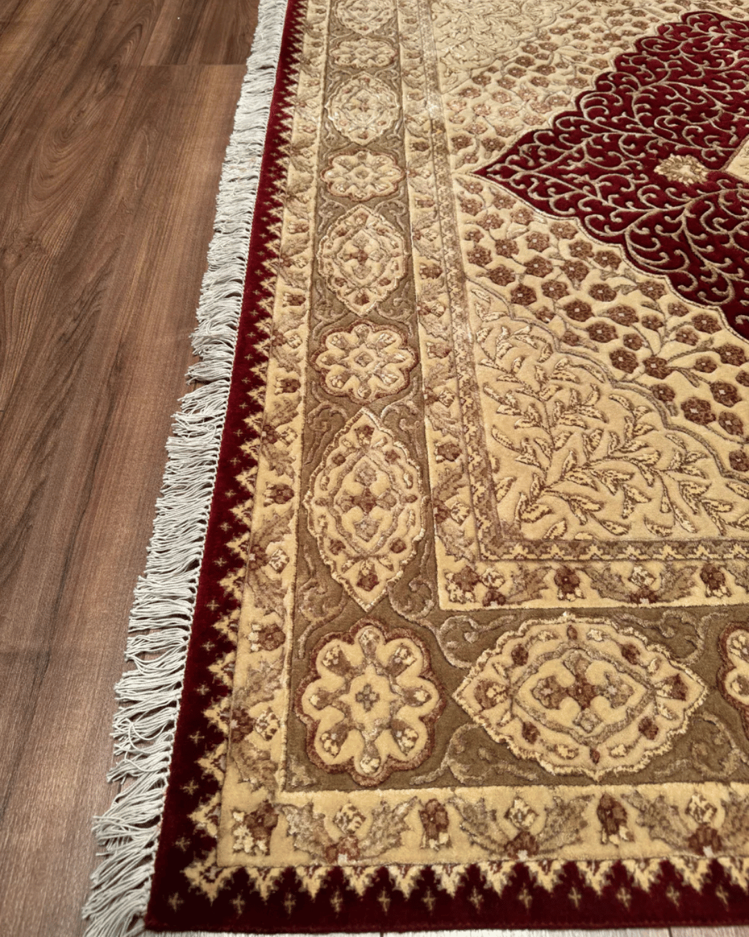 Tapis en laine style afghan 55 x 146 cm