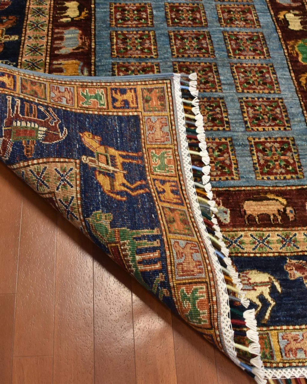 Pazyryk Hand-Knotted Wool Rug 4' x 6' 2"