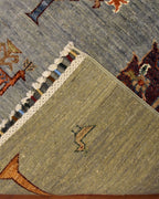 Tapis en laine style afghan 55 x 146 cm