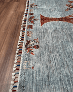 Sultani Hand-Knotted Wool Rug 4' 1" x 6' 1"