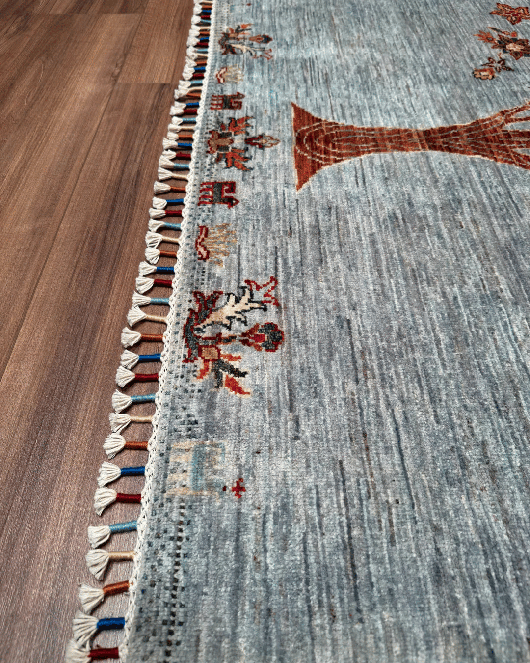 Sultani Hand-Knotted Wool Rug 4' 1" x 6' 1"