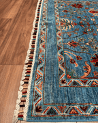 Sultani Hand-Knotted Wool Rug 4' 1" x 6' 1"