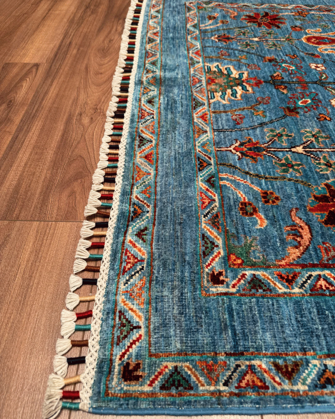 Sultani Hand-Knotted Wool Rug 4' 1" x 6' 1"